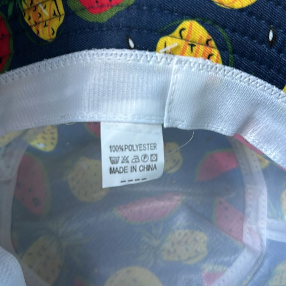 NWT Fruit Print Bucket Hat Tropical Vibes Summer Ready - Picture 8 of 9